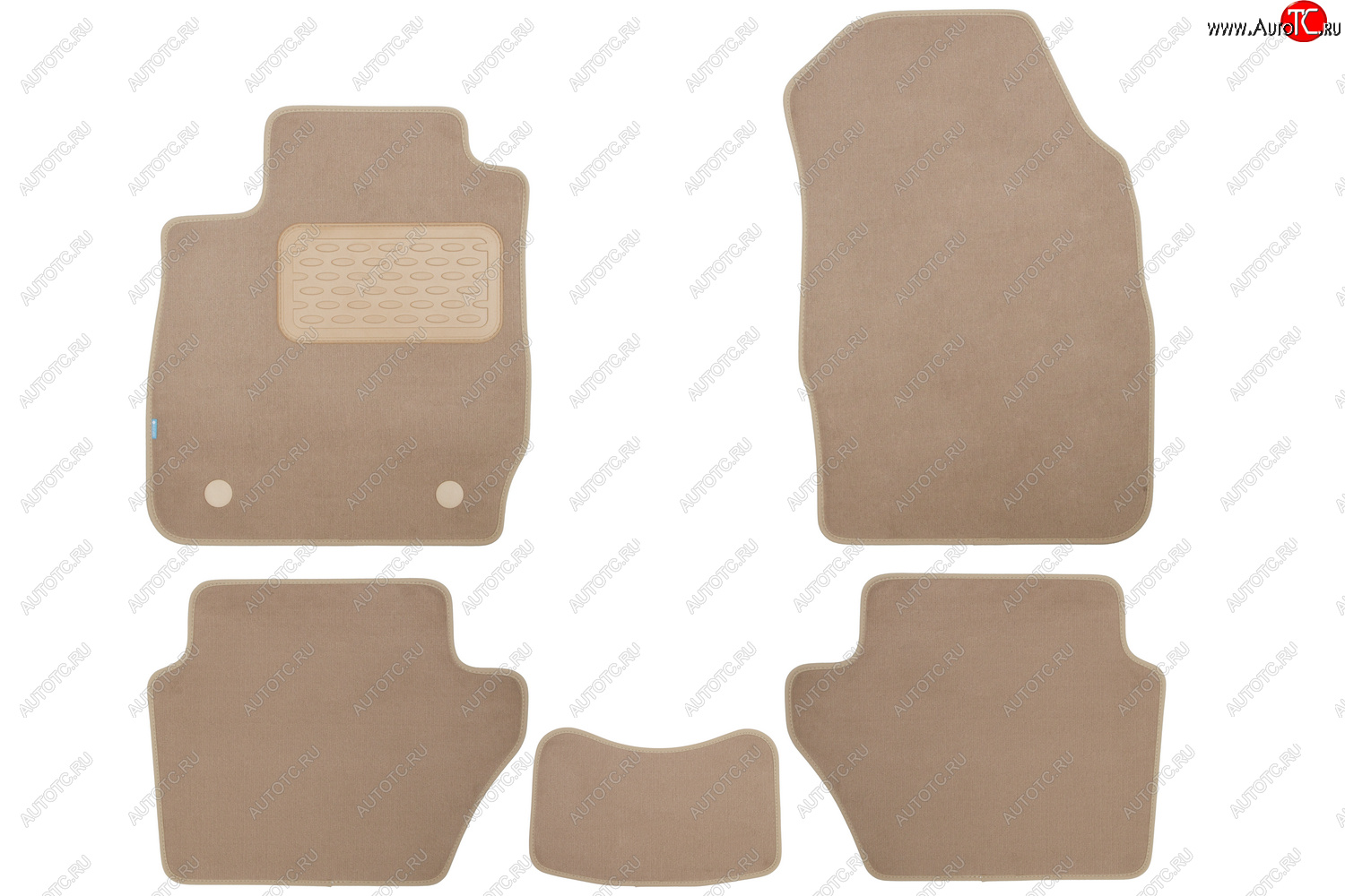 399 р. Коврики в салон Klever Premium FORD Fiesta 3D 2008-2013, 2012-2019, хб., 5 шт. (текстиль, бежевые)  Klever klever04162322112kh  с доставкой в г. Вологда