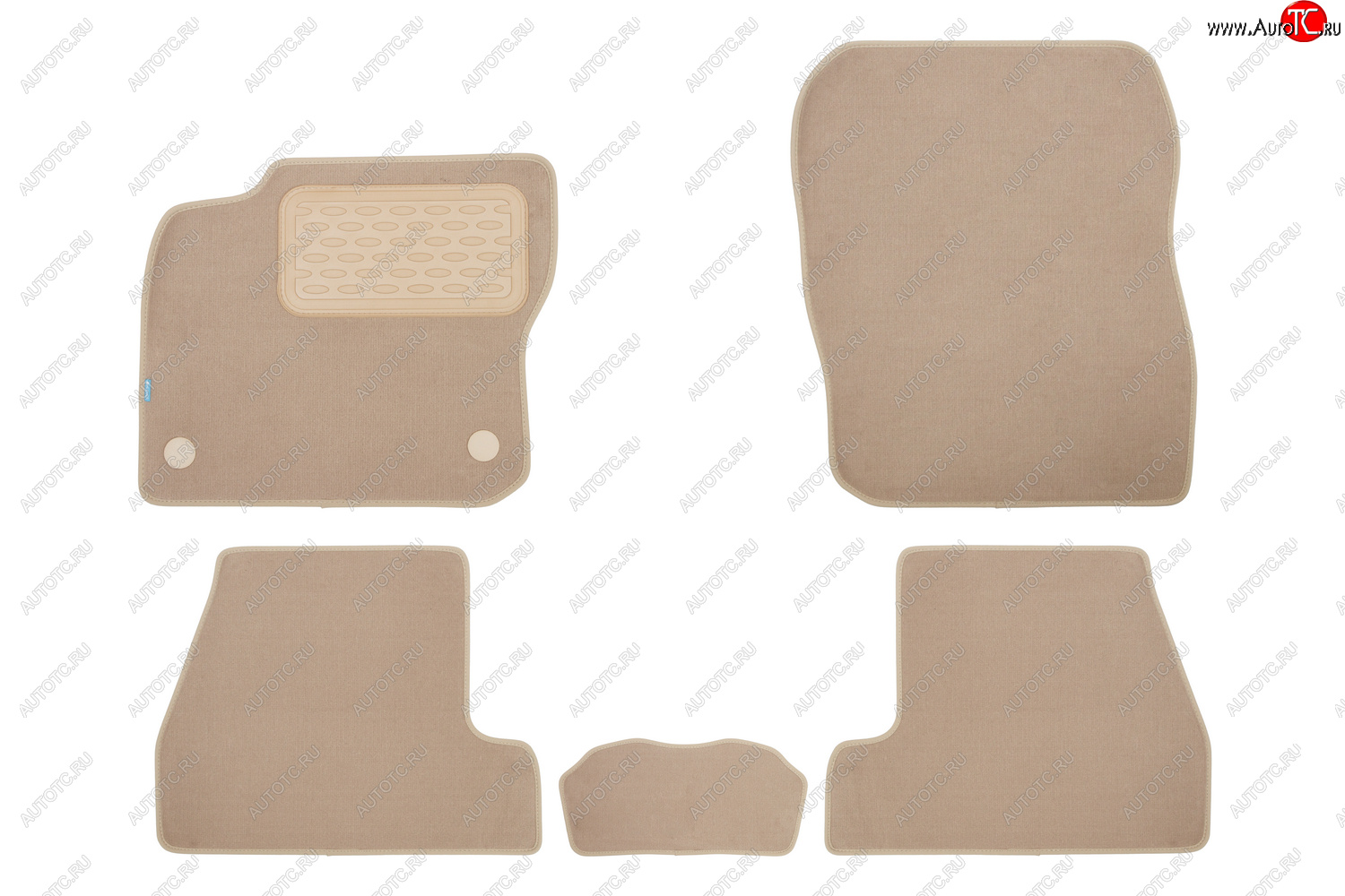 389 р. Коврики в салон Klever Premium FORD Focus 3 2011-2015, 2014-2019, хб., 5 шт. (текстиль, бежевые)  Ф Klever klever04163222112kh  с доставкой в г. Вологда