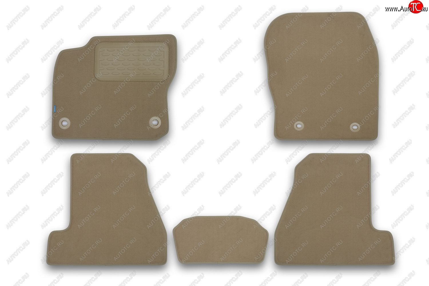 419 р. Коврики в салон Klever Premium FORD Focus III 2011-2015, 2014-2019, сед., 5 шт. (текстиль, бежевые)  Klever klever04166822112kh  с доставкой в г. Вологда