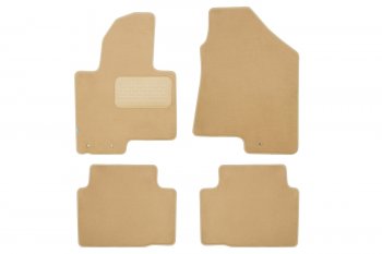 449 р. Коврики в салон Klever Premium HYUNDAI IX35 2010-2013, 2013-2015, кросс., 5 шт. (текстиль, бежевые)  Klever klever04203622112kh  с доставкой в г. Вологда. Увеличить фотографию 1