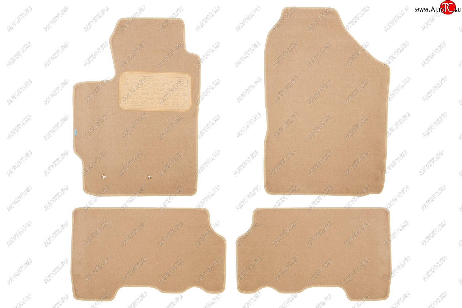 459 р. Коврики в салон Klever Premium TOYOTA Yaris АКПП 2005-2009, 2009-2012, хб., 4 шт. (текстиль, бежевые Klever klever04481022112kh  с доставкой в г. Вологда