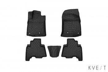 6 499 р. Коврики KVEST 3D в салон подходят для LEXUS GX, 2013-, 5шт. (полиуретан, бежевый, серый)  Лексус GХ KVEST kvestlex00004kb1  с доставкой в г. Вологда. Увеличить фотографию 1