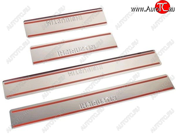 1 049 р.     Накладки на пороги MITSUBISHI ASX 2013 Штамп  mtl10-npld3  с доставкой в г. Вологда