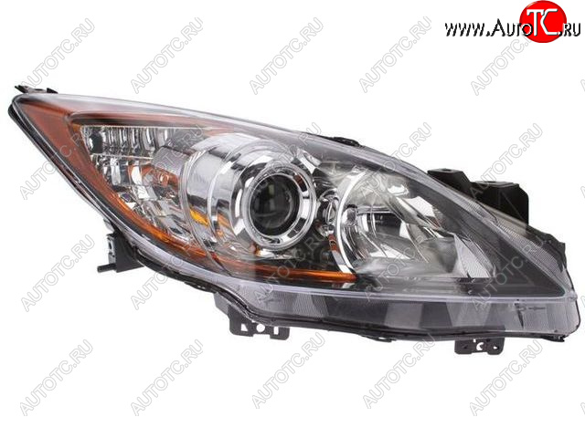 7 999 р. Правая фара передняя (чёрная, под корректор, линза) BodyParts Mazda 3/Axela BL дорестайлинг седан (2009-2011)  с доставкой в г. Вологда