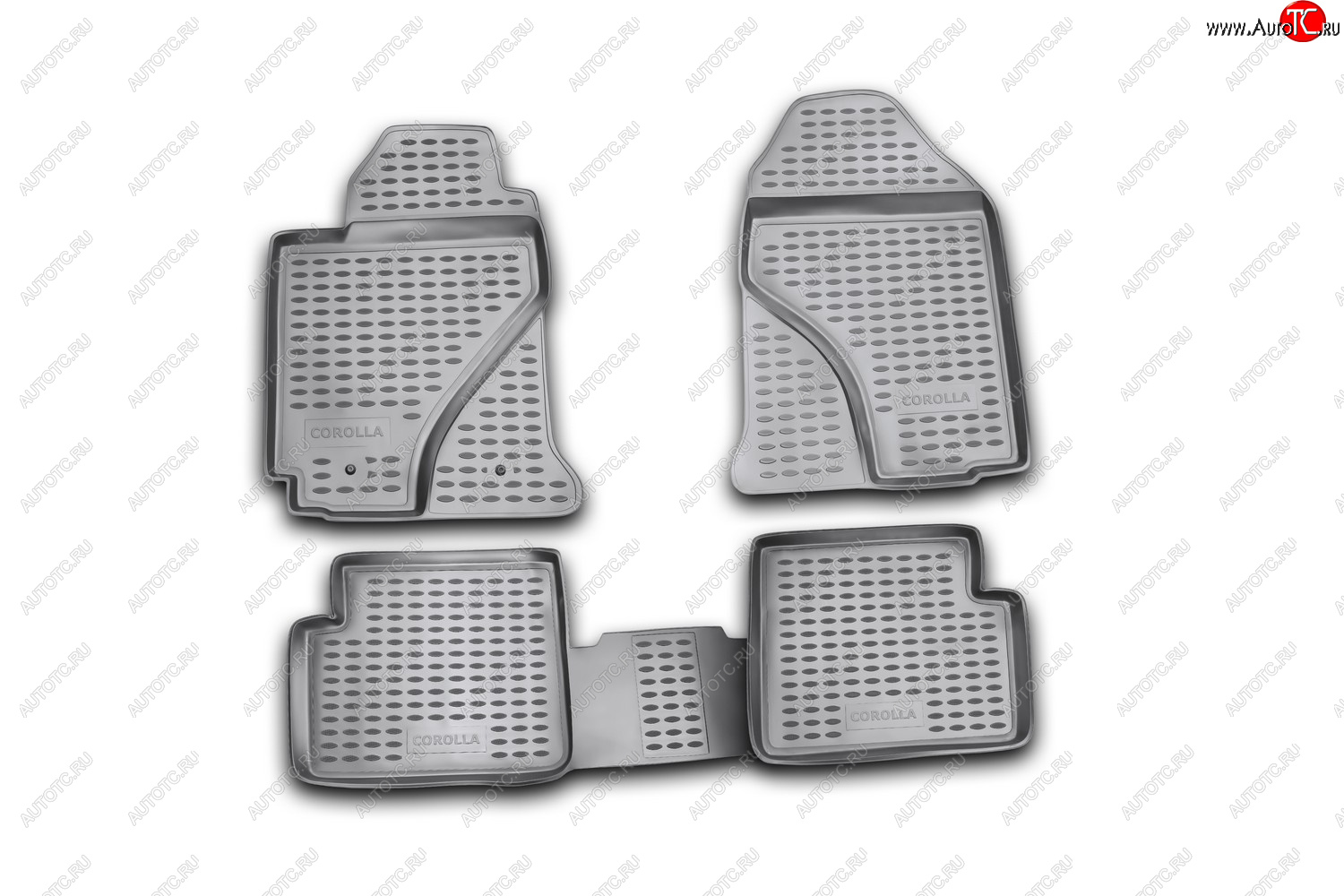 7 499 р. Коврики в салон TOYOTA Corolla 062002-2007, 4 шт. (полиуретан, серые)  Тойота Королла Element nlc.48.03.211k  с доставкой в г. Вологда