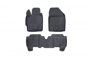 7 249 р. Коврики в салон TOYOTA Yaris 012006-2010, 3 шт. (полиуретан, серые)  Тойота Ярис Element nlc.48.10.211k  с доставкой в г. Вологда. Увеличить фотографию 1