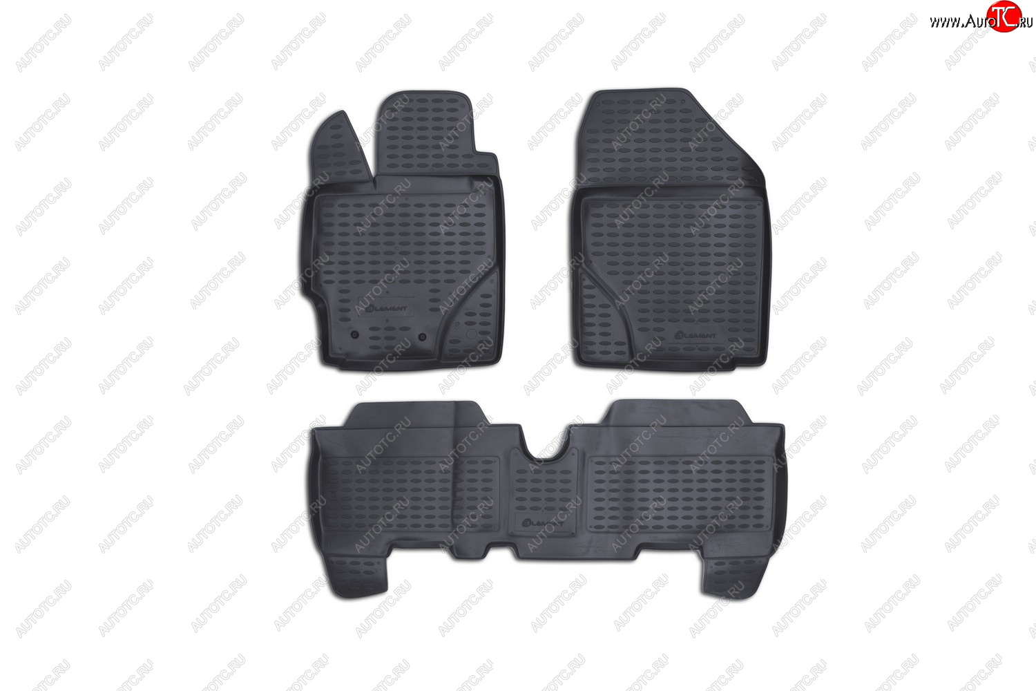 7 249 р. Коврики в салон TOYOTA Yaris 012006-2010, 3 шт. (полиуретан, серые)  Тойота Ярис Element nlc.48.10.211k  с доставкой в г. Вологда