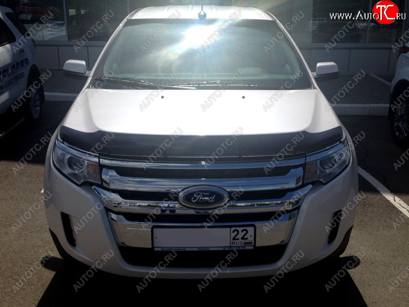 3 299 р. Дефлектор капота SIM Ford Edge U387 рестайлинг (2011-2015)  с доставкой в г. Вологда