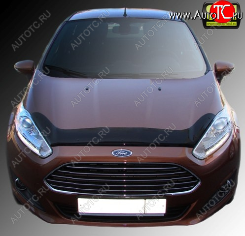 4 599 р. Дефлектор капота SIM Ford Fiesta 6 хэтчбэк 5 дв. рестайлинг (2012-2019)  с доставкой в г. Вологда