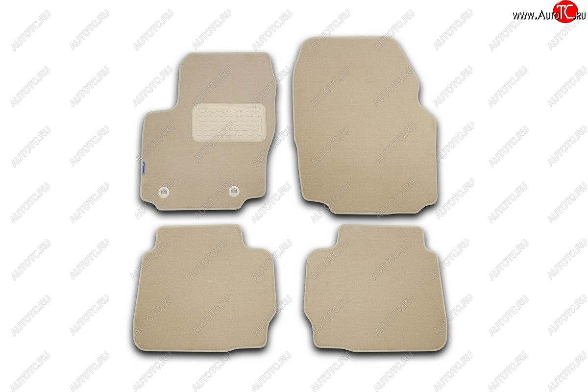 5 199 р. Коврики в салон HONDA Accord 2002-2006, 2005-2008, сед., 4 шт. (текстиль, бежевые)  Хонда Аккорд Autofamily nlt.18.01.12.112kh  с доставкой в г. Вологда
