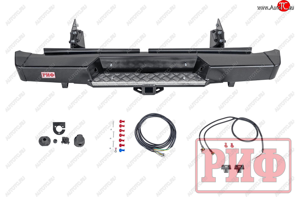 43 999 р. Бампер силовой задний РИФ Mitsubishi L200 5 KK,KL рестайлинг (2018-2022) (с квадратом под фаркоп)  с доставкой в г. Вологда