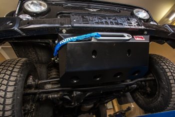 23 379 р. Площадка для скрытой установки лебёдки под штатный бампер с защитой рулевых тяг РИФ  Уаз 315195 Хантер (2003-2025)  с доставкой в г. Вологда. Увеличить фотографию 8