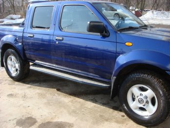 46 949 р. Защита порогов с подножкой РИФ Nissan NP300 (2008-2013)  с доставкой в г. Вологда. Увеличить фотографию 2