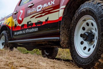 46 999 р. Защита порогов с подножкой РИФ Isuzu D-Max RT85 DoubleCab дорестайлинг (2011-2017)  с доставкой в г. Вологда. Увеличить фотографию 3