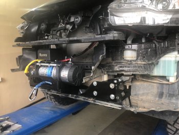 25 279 р. Площадка под лебёдку РИФ (в штатный бампер)  Toyota Fortuner  AN160 (2015-2025) дорестайлинг, рестайлинг  с доставкой в г. Вологда. Увеличить фотографию 5