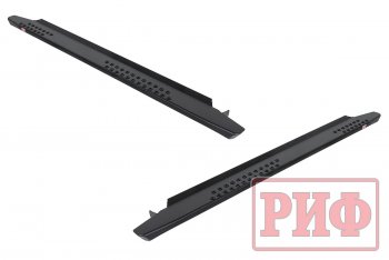 55 109 р. Защита порогов с подножкой РИФ Mitsubishi Pajero Sport QE дорестайлинг (2015-2021)  с доставкой в г. Вологда. Увеличить фотографию 4