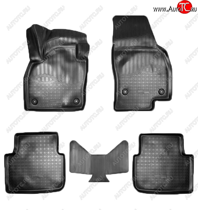 2 569 р. Коврики салонные Noplast (3D) Skoda Kamiq (2019-2025) (Черные)  с доставкой в г. Вологда