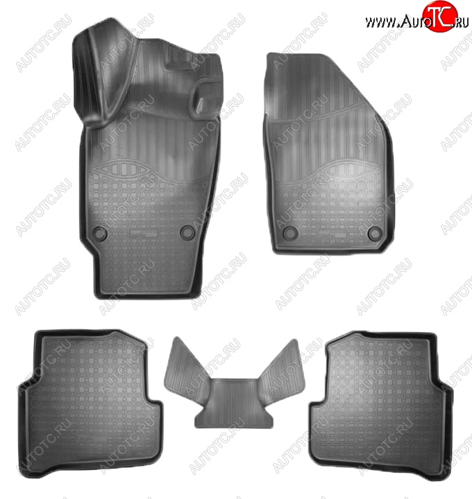 2 359 р. Коврики салонные Noplast (3D) Skoda Fabia Mk3 универсал дорестайлинг (2014-2018) (Черные)  с доставкой в г. Вологда