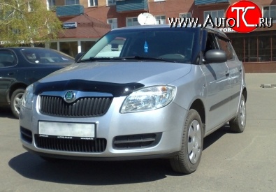 1 754 р. Дефлектор капота NovLine Skoda Fabia Mk2 хэтчбэк дорестайлинг (2007-2010)  с доставкой в г. Вологда