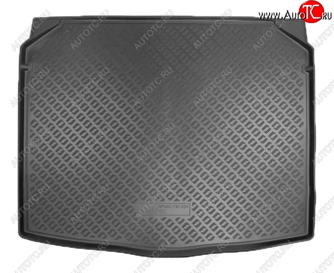 1 799 р. Коврик в багажник (комплектация с сидениями VarioFlex) Norplast Skoda Karoq NU7 дорестайлинг (2017-2021) (Черный)  с доставкой в г. Вологда