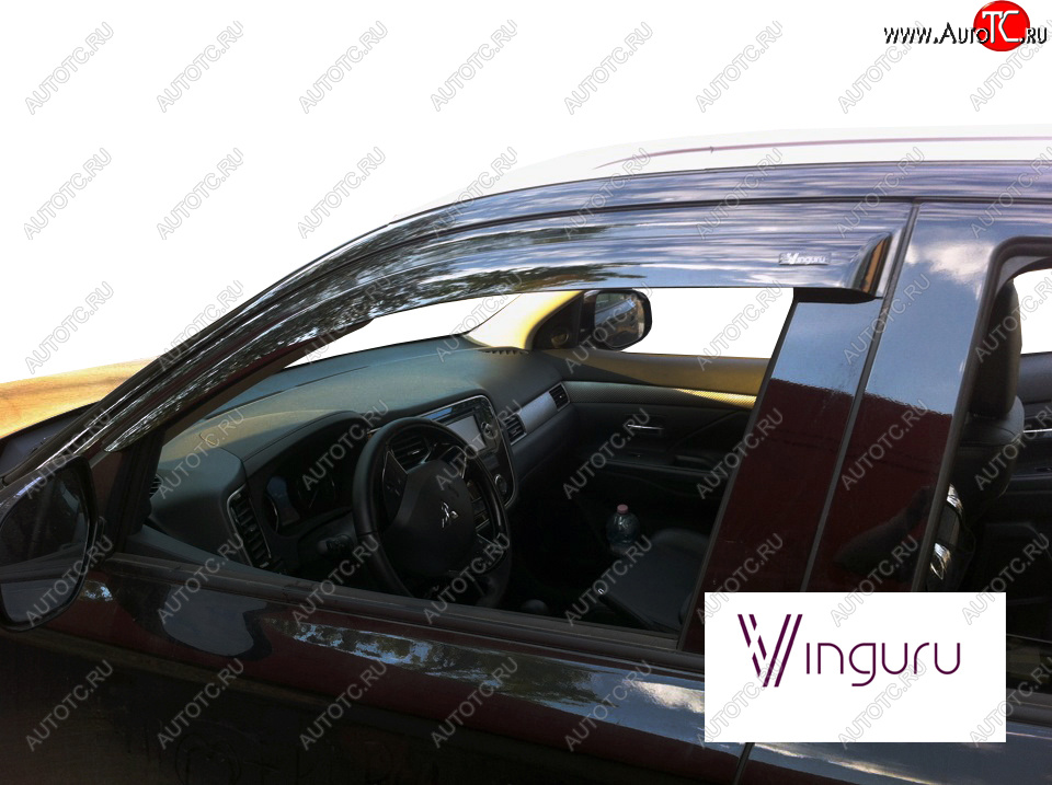 3 399 р. Дефлекторы окон Vinguru Skoda Kodiaq NU7 дорестайлинг (2017-2021)  с доставкой в г. Вологда