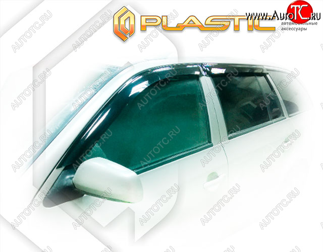 2 079 р. Комплект дефлекторов окон CA Plastic  Skoda Octavia  Tour A4 1U5 (1996-2010) универсал дорестайлинг, универсал рестайлинг (Classic полупрозрачный, Без хром.молдинга)  с доставкой в г. Вологда