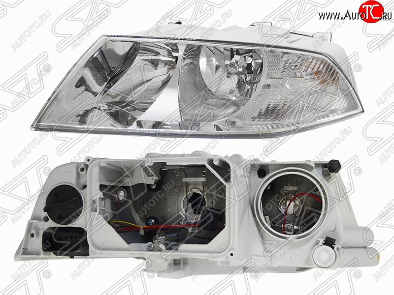 6 199 р. Левая фара передняя SAT Skoda Octavia A5 дорестайлинг универсал (2004-2008)  с доставкой в г. Вологда