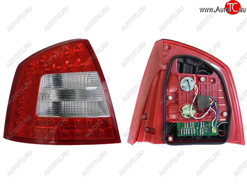 5 349 р. Левый фонарь SAT (диодный)  Skoda Octavia  A5 (2008-2013) лифтбэк рестайлинг  с доставкой в г. Вологда