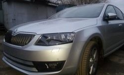 2 699 р. Сетка (для комплектации Ambition, Elegance) на бампер Russtal (хром) Skoda Octavia A7 дорестайлинг лифтбэк (2012-2017)  с доставкой в г. Вологда. Увеличить фотографию 2