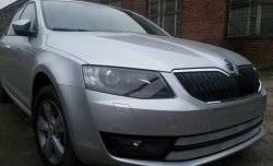2 699 р. Сетка (для комплектации Ambition, Elegance) на бампер Russtal (хром) Skoda Octavia A7 дорестайлинг лифтбэк (2012-2017)  с доставкой в г. Вологда. Увеличить фотографию 3
