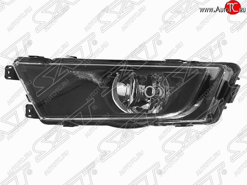 1 359 р. Левая противотуманная фара SAT (черная)  Skoda Octavia  A7 (2012-2017) дорестайлинг лифтбэк, дорестайлинг универсал  с доставкой в г. Вологда