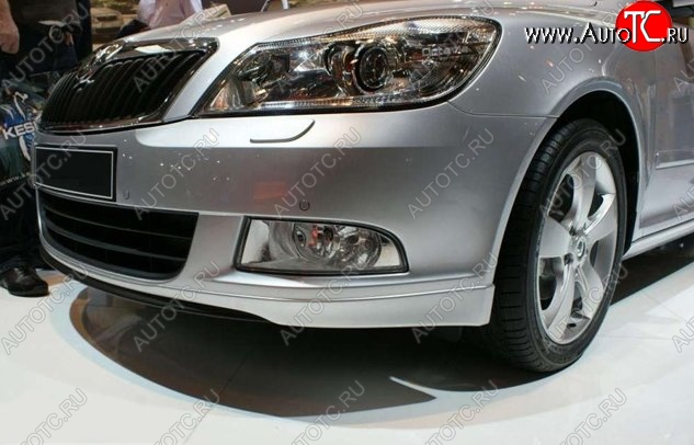 5 999 р. Накладка на передний бампер CT v2 Skoda Octavia A5 рестайлинг универсал (2008-2013) (Неокрашенная)  с доставкой в г. Вологда