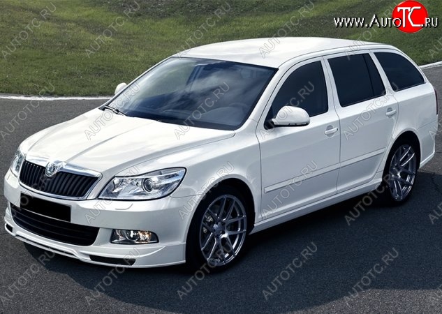 6 199 р. Накладка на передний бампер NEO Skoda Octavia A5 рестайлинг универсал (2008-2013) (Неокрашенная)  с доставкой в г. Вологда
