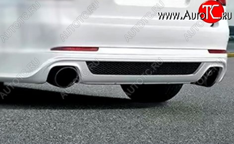 6 199 р. Накладка на задний бампер Combi Skoda Octavia A5 рестайлинг универсал (2008-2013) (Неокрашенная)  с доставкой в г. Вологда