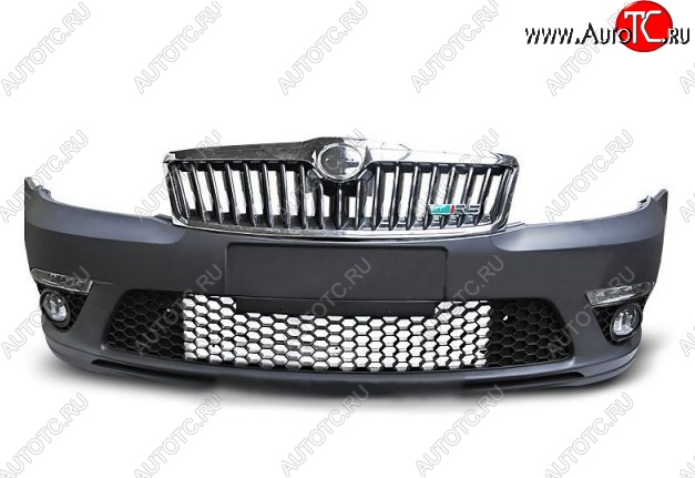 40 299 р. Передний бампер RS Style Skoda Octavia A5 дорестайлинг универсал (2004-2008) (Неокрашенный)  с доставкой в г. Вологда