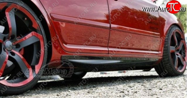 4 999 р. Пороги накладки CT Skoda Octavia A5 дорестайлинг универсал (2004-2008) (Неокрашенные)  с доставкой в г. Вологда