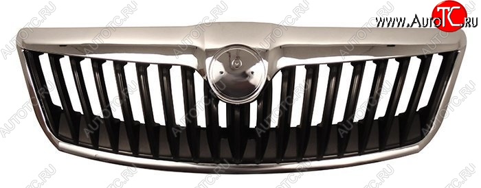2 599 р. Решётка радиатора SAT Skoda Octavia A5 рестайлинг универсал (2008-2013) (Неокрашенная)  с доставкой в г. Вологда