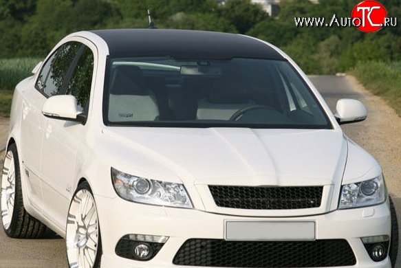 869 р. Реснички на фары M-VRS Skoda Octavia A5 рестайлинг универсал (2008-2013) (Неокрашенные)  с доставкой в г. Вологда