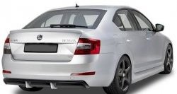 5 999 р. Накладка на задний бампер CT Skoda Octavia A7 дорестайлинг лифтбэк (2012-2017) (Неокрашенная)  с доставкой в г. Вологда. Увеличить фотографию 2