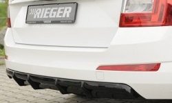 6 199 р. Накладка на задний бампер Rieger Style Skoda Octavia A7 дорестайлинг лифтбэк (2012-2017) (Неокрашенная)  с доставкой в г. Вологда. Увеличить фотографию 4