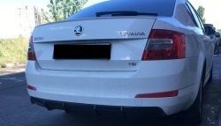 6 199 р. Накладка на задний бампер Rieger Style Skoda Octavia A7 дорестайлинг лифтбэк (2012-2017) (Неокрашенная)  с доставкой в г. Вологда. Увеличить фотографию 5