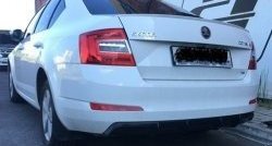 6 199 р. Накладка на задний бампер Rieger Style Skoda Octavia A7 дорестайлинг лифтбэк (2012-2017) (Неокрашенная)  с доставкой в г. Вологда. Увеличить фотографию 6