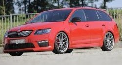 6 999 р. Пороги накладки R-Style Skoda Octavia A7 дорестайлинг лифтбэк (2012-2017) (Неокрашенные)  с доставкой в г. Вологда. Увеличить фотографию 4