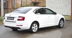 829 р. Реснички на фонари RA Skoda Octavia A7 дорестайлинг лифтбэк (2012-2017) (Неокрашенные)  с доставкой в г. Вологда. Увеличить фотографию 2