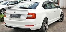 2 949 р. Лип спойлер CT Skoda Octavia A7 дорестайлинг лифтбэк (2012-2017) (Неокрашенный)  с доставкой в г. Вологда. Увеличить фотографию 2