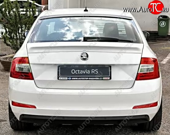 2 949 р. Лип спойлер CT Skoda Octavia A7 дорестайлинг лифтбэк (2012-2017) (Неокрашенный)  с доставкой в г. Вологда