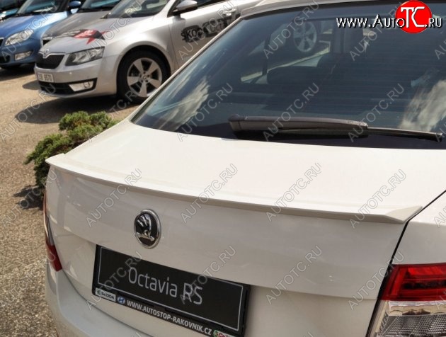 3 499 р. Лип спойлер CT Skoda Octavia A7 дорестайлинг лифтбэк (2012-2017) (Неокрашенный)  с доставкой в г. Вологда