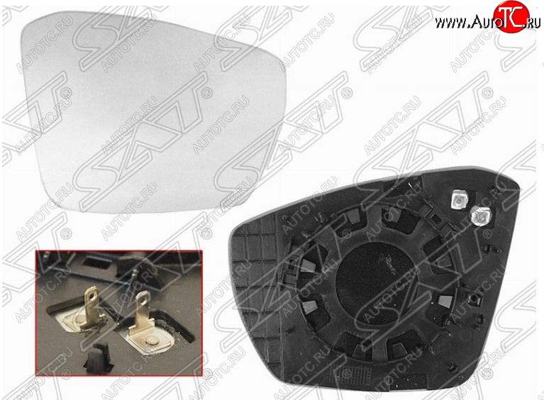 489 р. Правое полотно зеркала SAT (с обогревом) Skoda Octavia A7 дорестайлинг лифтбэк (2012-2017)  с доставкой в г. Вологда