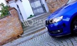 6 299 р. Накладка на передний бампер Splitter Skoda Rapid NH3 дорестайлинг лифтбэк (2012-2017) (Неокрашенная)  с доставкой в г. Вологда. Увеличить фотографию 2