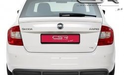 5 999 р. Накладка на задний бампер CSR style Skoda Rapid NH3 дорестайлинг лифтбэк (2012-2017) (Неокрашенная)  с доставкой в г. Вологда. Увеличить фотографию 3